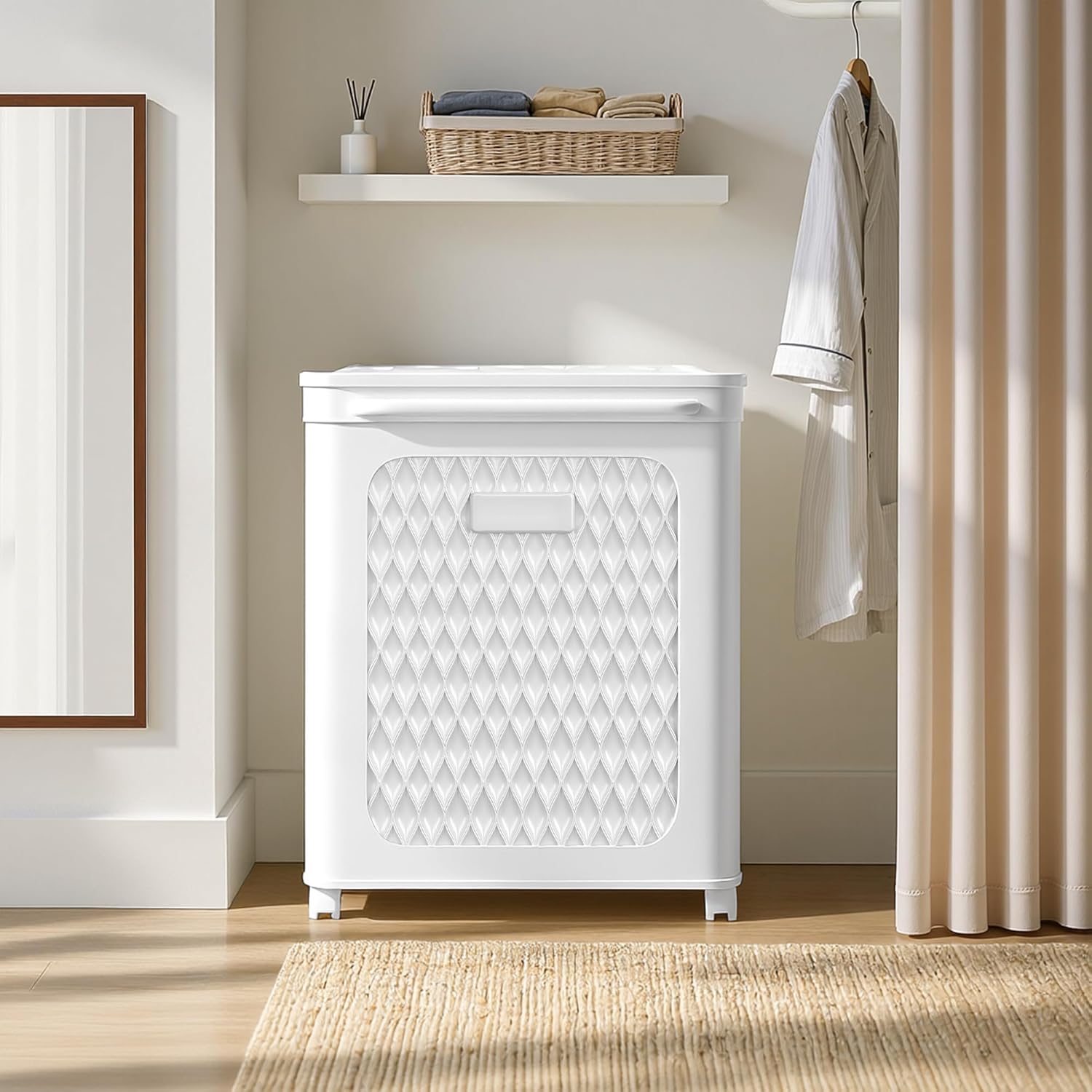 VECELO Rolling Storage Bins with Lid