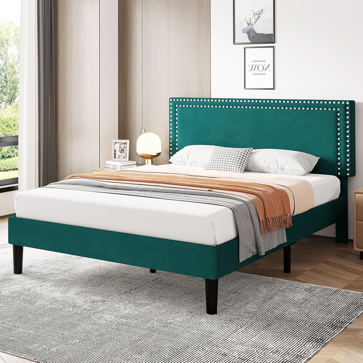 VECELO Modern Platform Bed Frame/Mattress Foundation