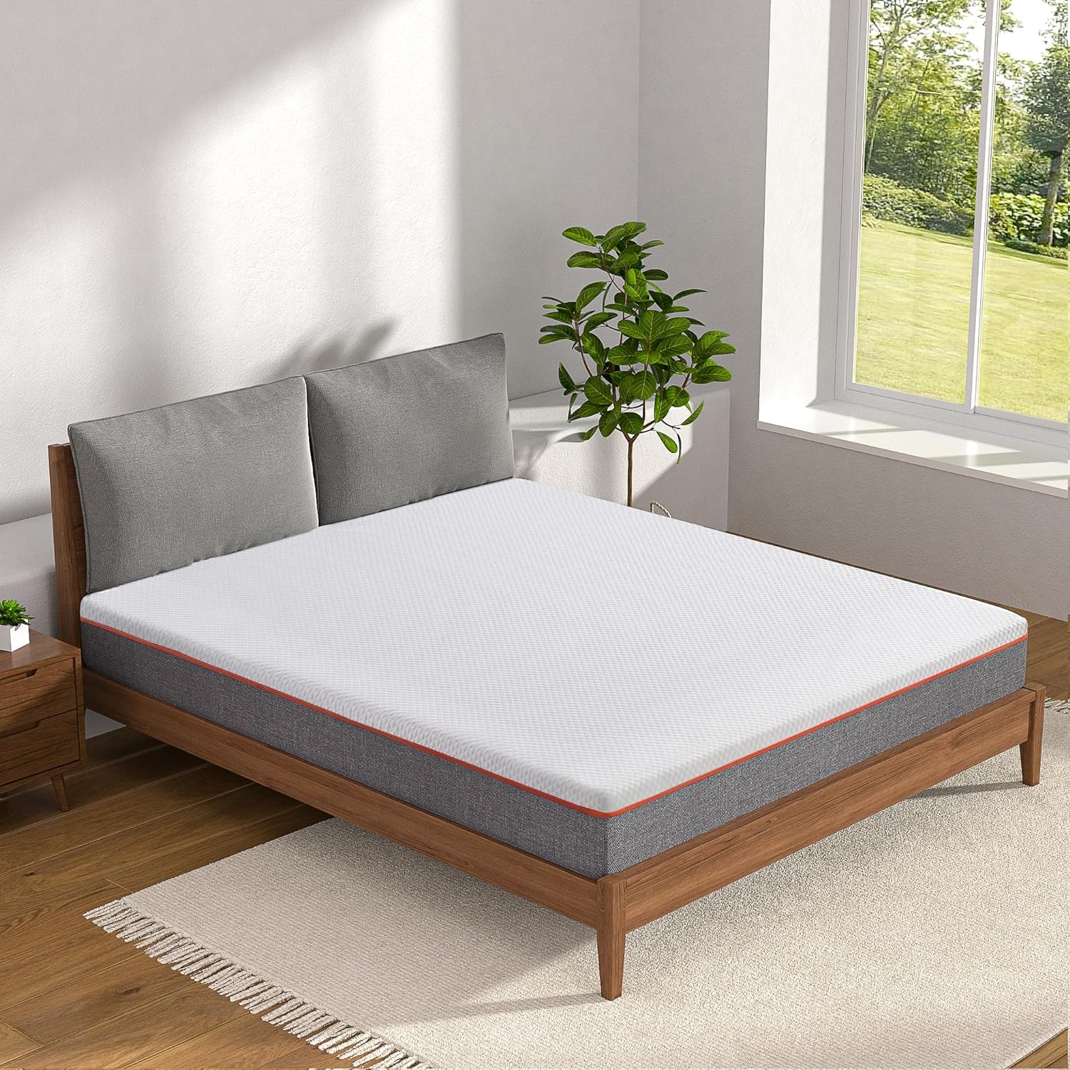 VECELO Charcoal Infused Memory Foam Twin/Full/Queen/King Mattress 8 Inch - VECELO