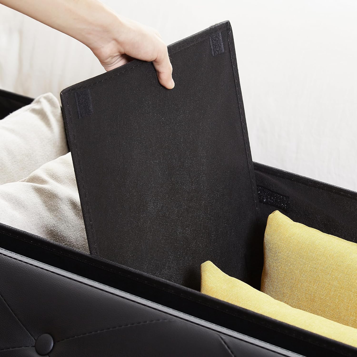 VECELO Storage Ottoman Bench End of Bed 43'' Footstool Footrest Stool Shoestool