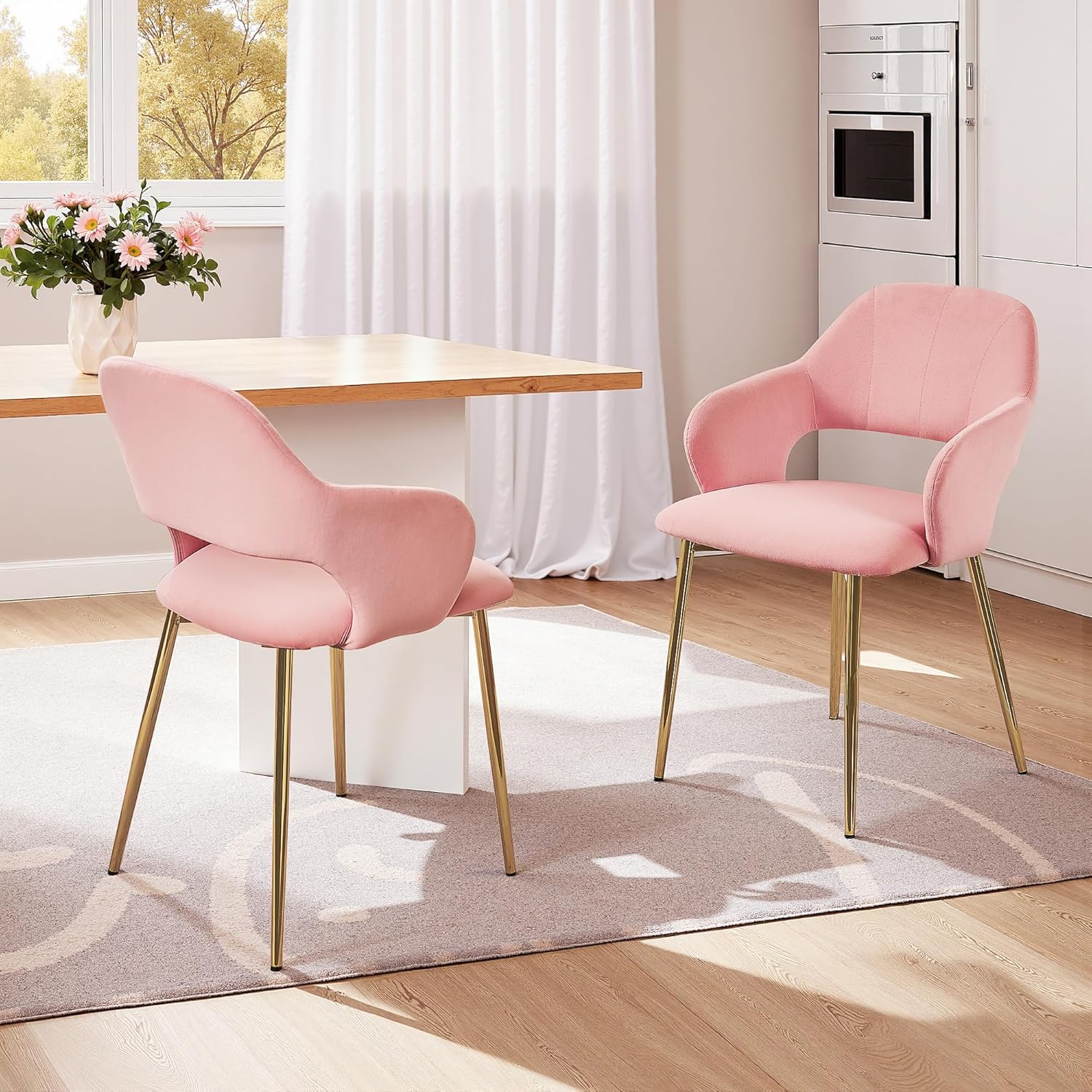 VECELO Velvet Dining Chairs Set of 6