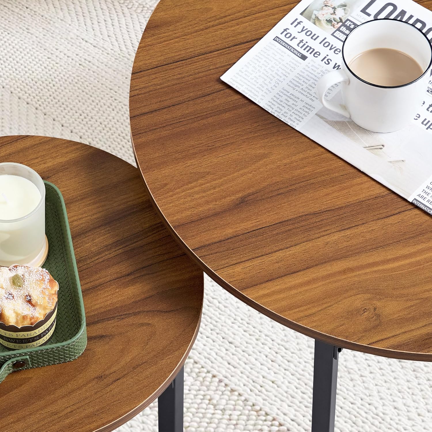 VECELO Nesting Coffee Table Set of 2