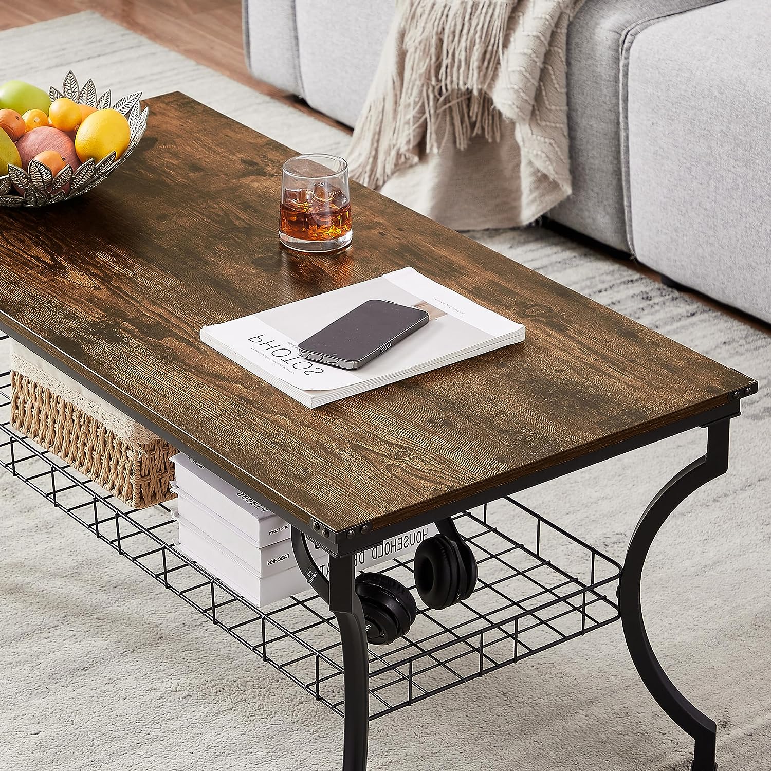 VECELO 3 Pieces Living Room Sets Coffee and End Tables - VECELO