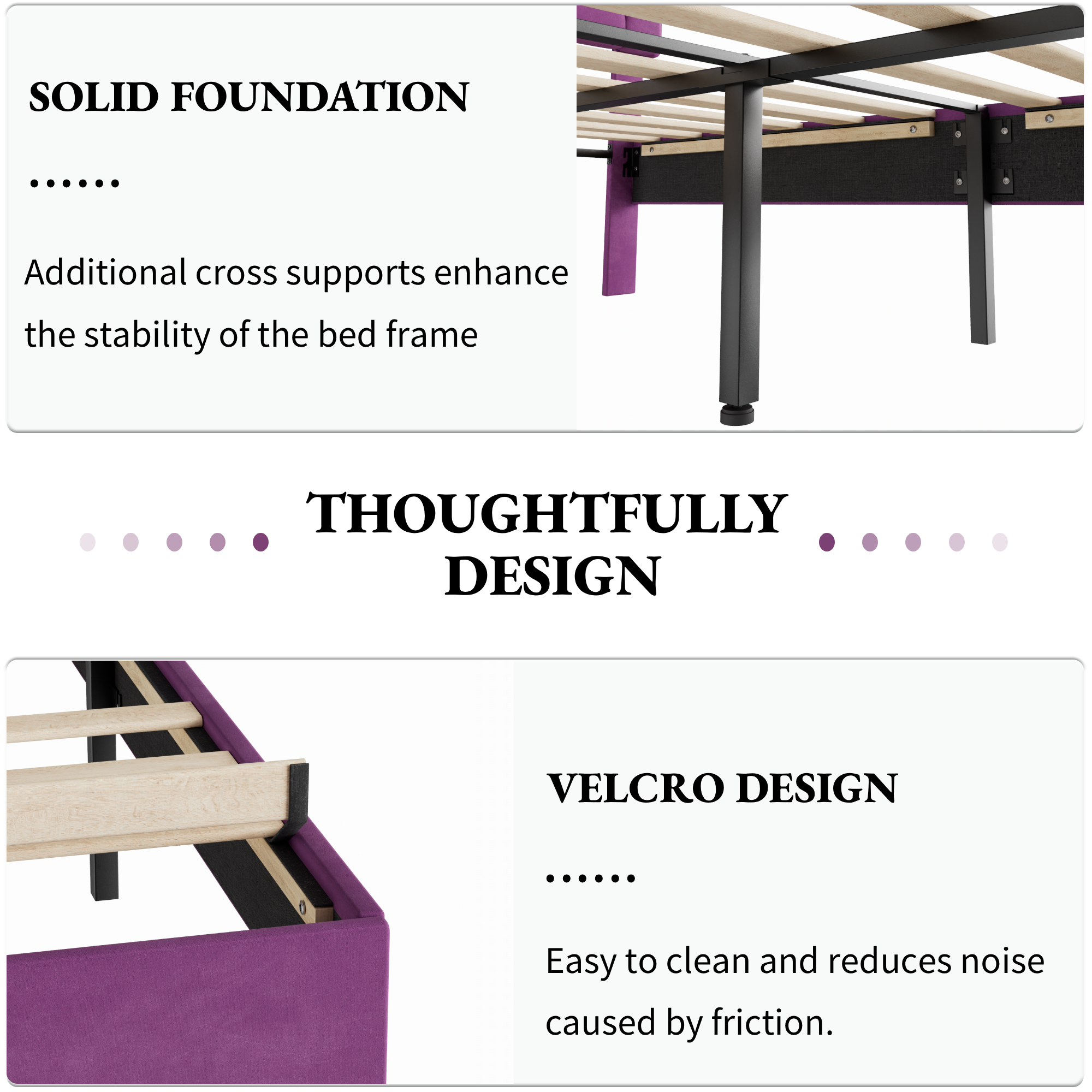 VECELO Twin Size Bed Frame
