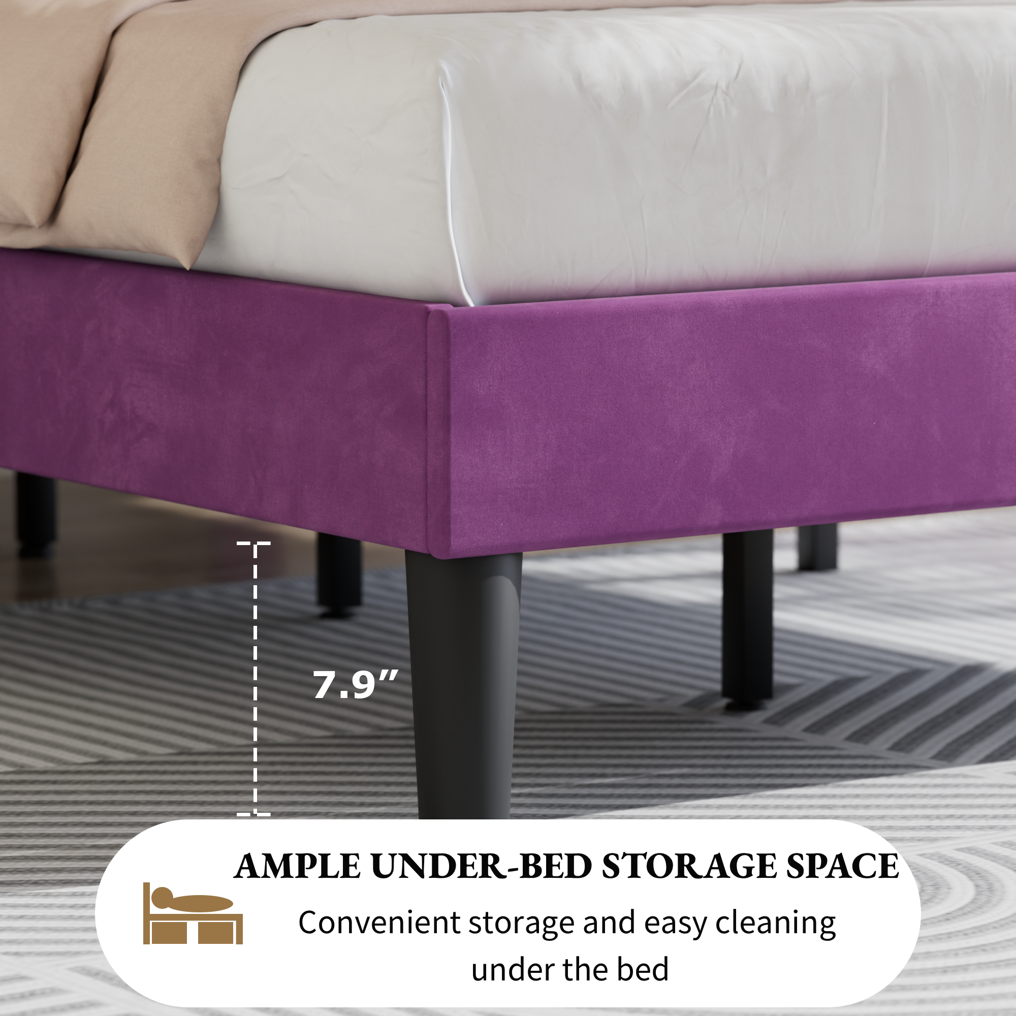 VECELO Twin Size Bed Frame