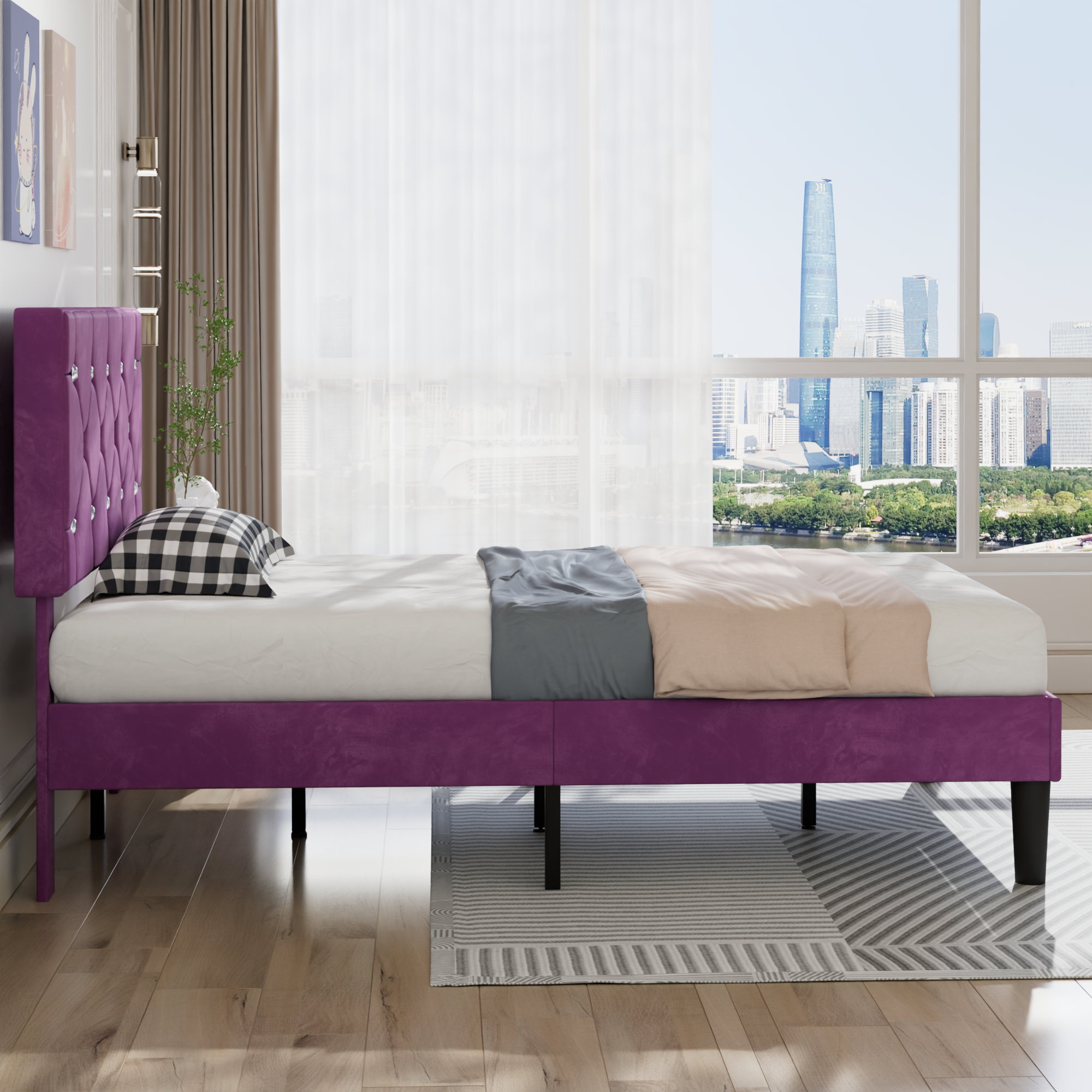 VECELO Twin Size Bed Frame