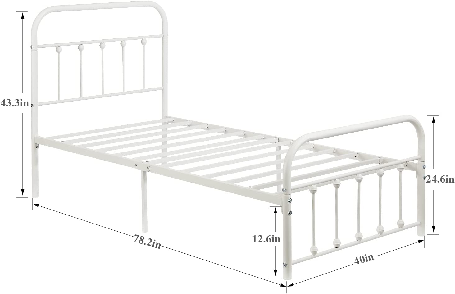 VECELO Metal Platform Bed Frame Mattress Foundation Modern&Simple Style