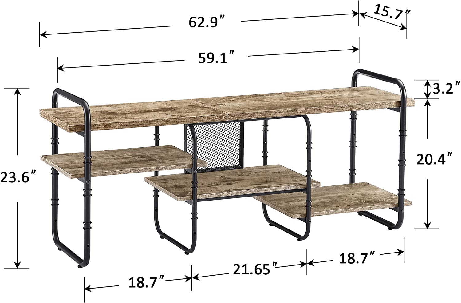 Industrial Television Stand TV Entertainment Center