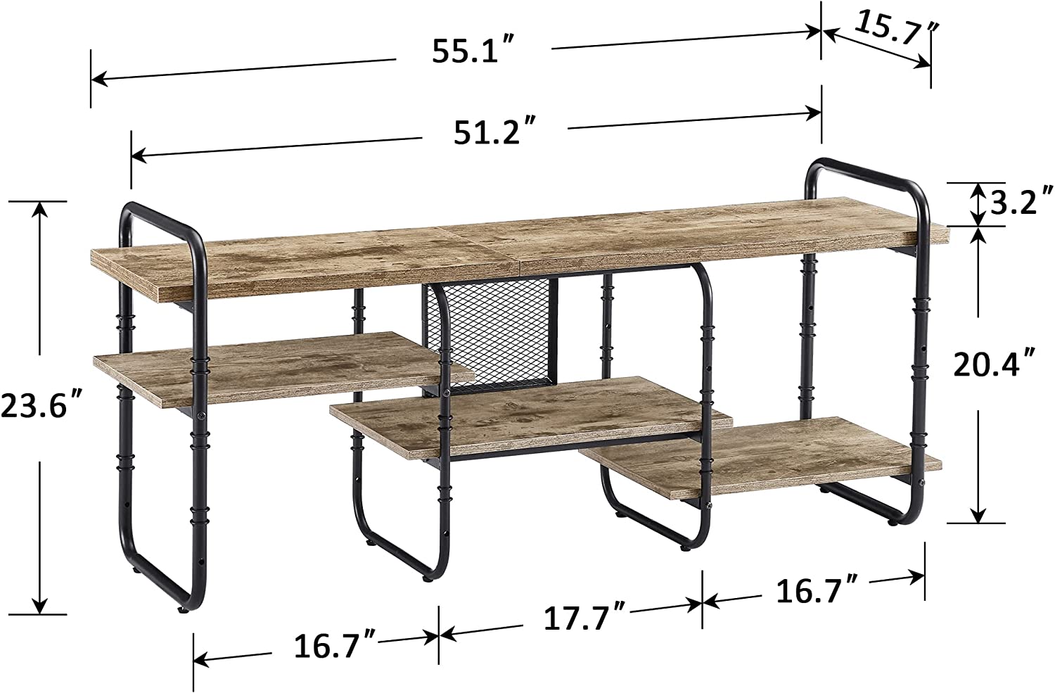 Industrial Television Stand TV Entertainment Center