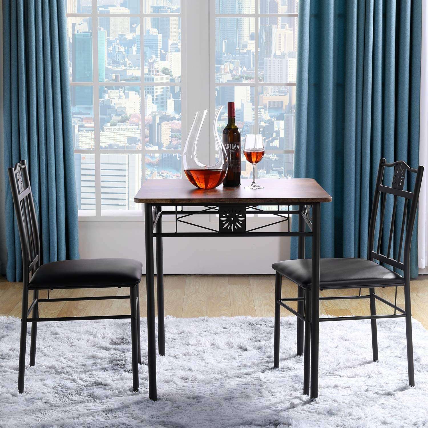 VECELO 3-Piece Dining Room Table Set - VECELO