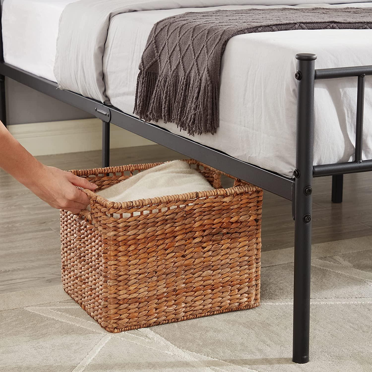 VECELO Metal Platform Bed Frame Mattress Foundation Decorative Headboard & Footboard