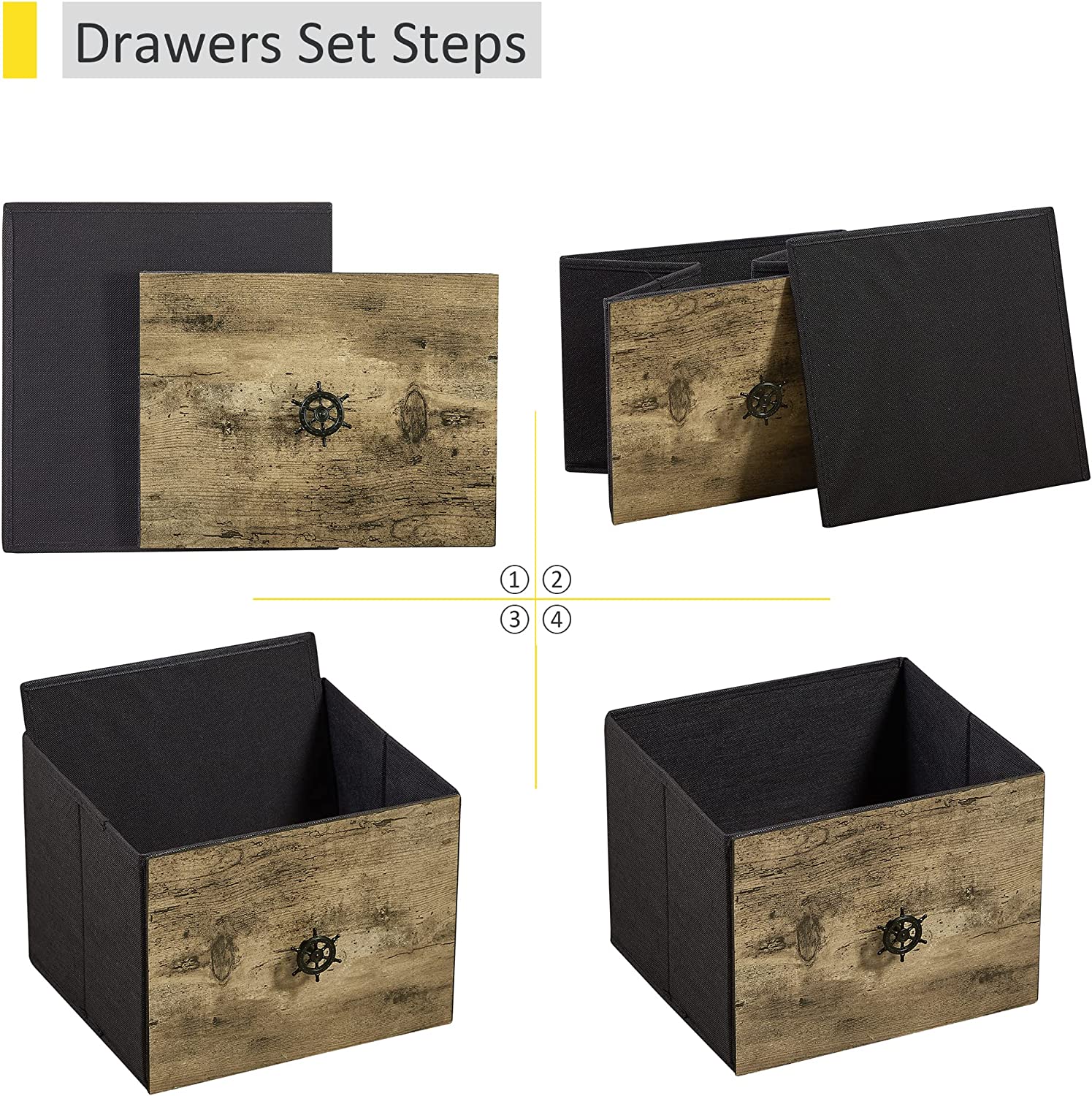 VECELO Dresser for Bedroom with 5 Drawers, Storage Organizer Unit Wide Chest